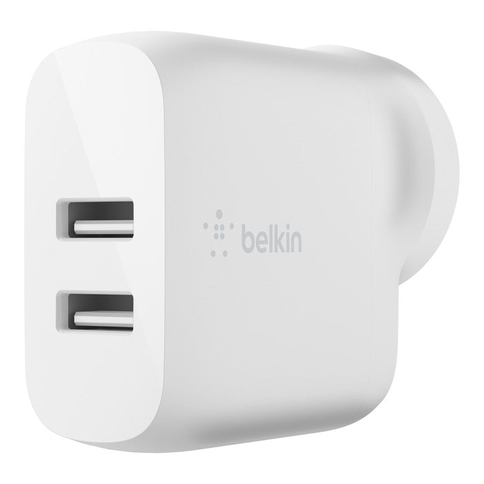 Belkin Dual USB-A Wall Charger 24W + USB-A to Micro-USB cable