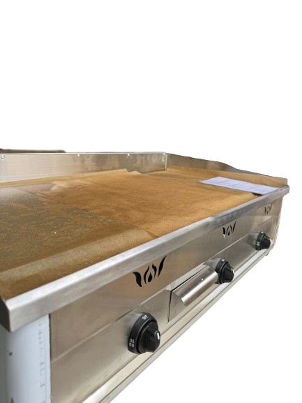 Commercial Large 900mm Heavy Duty 3 Burners Flattop Grill LPG Gas Stainless Steel Hot Plate