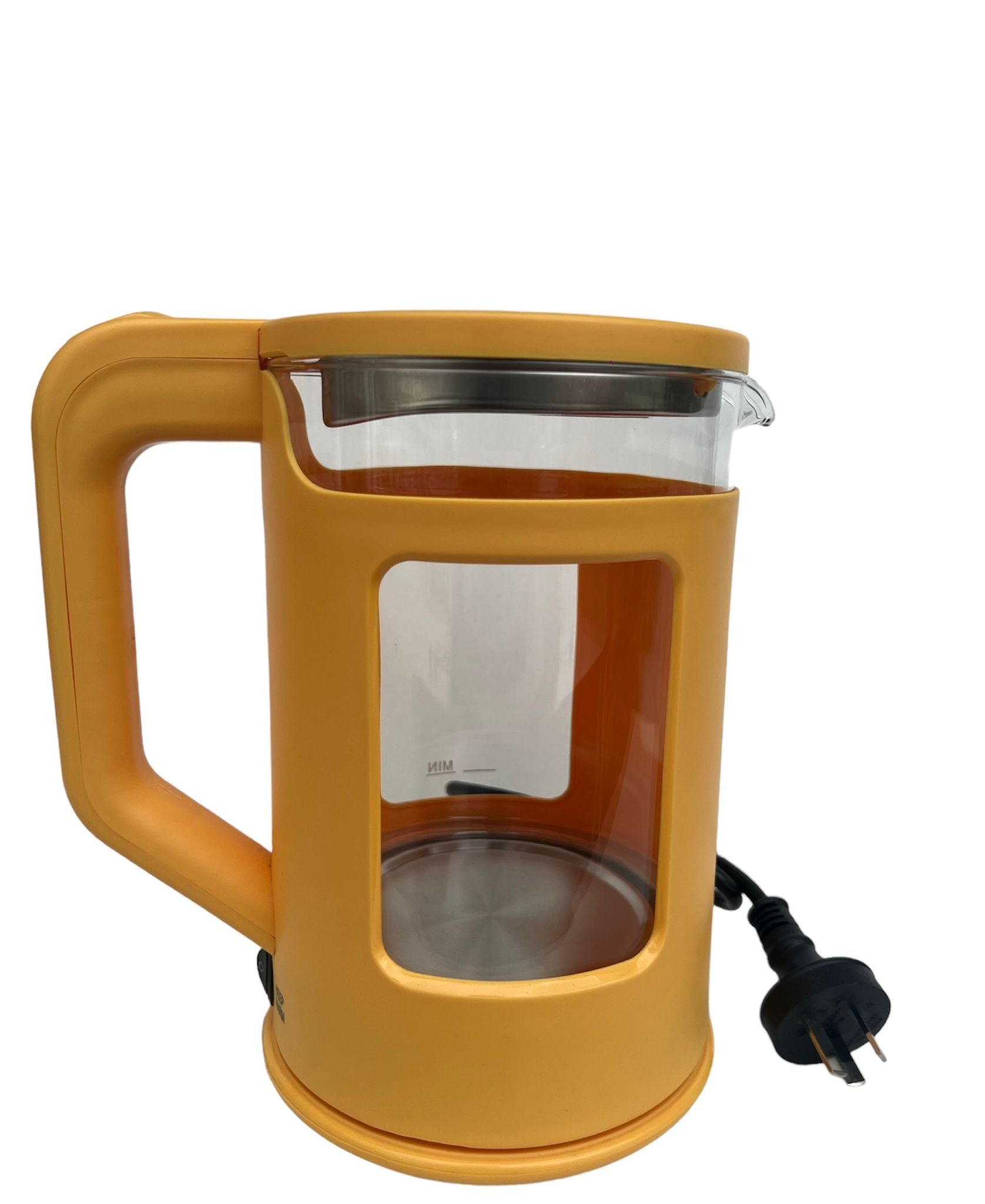 Vintage Electric 1.7L Glass Kettle Boil Dry Protection With Keep Warm Function - Yellow