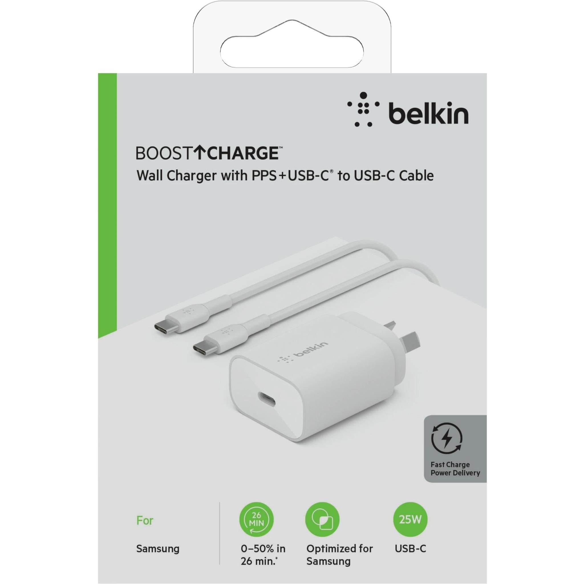 Belkin BoostUp Charge 25W Wall Charger with USB-C Cable