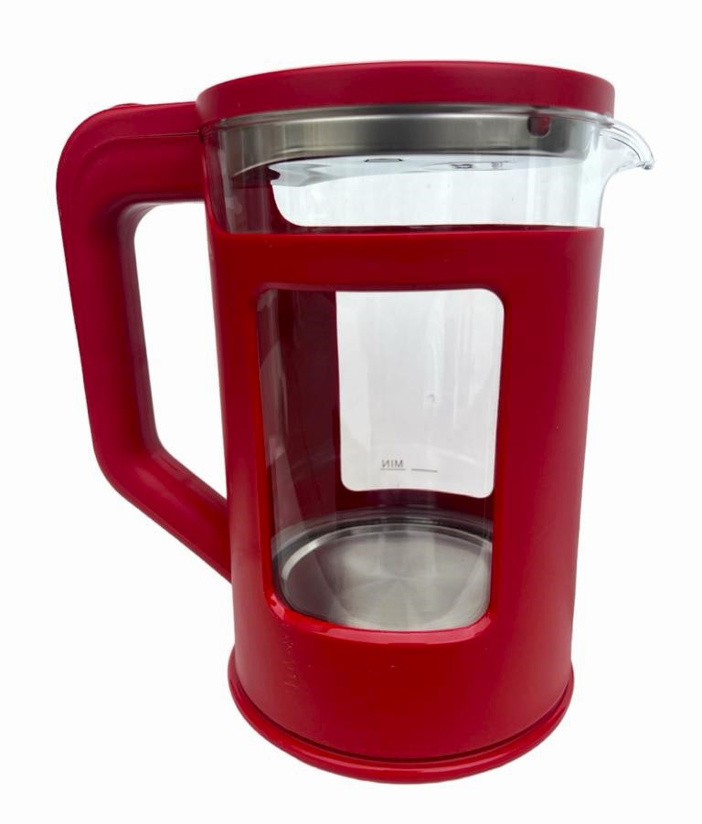 Vintage Electric 1.7L Glass Kettle Boil Dry Protection With Keep Warm Function - Red