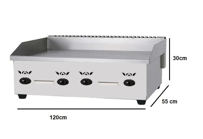 Commercial Large 1200mm LPG Gas Griddle Barbeque Plate 120cm