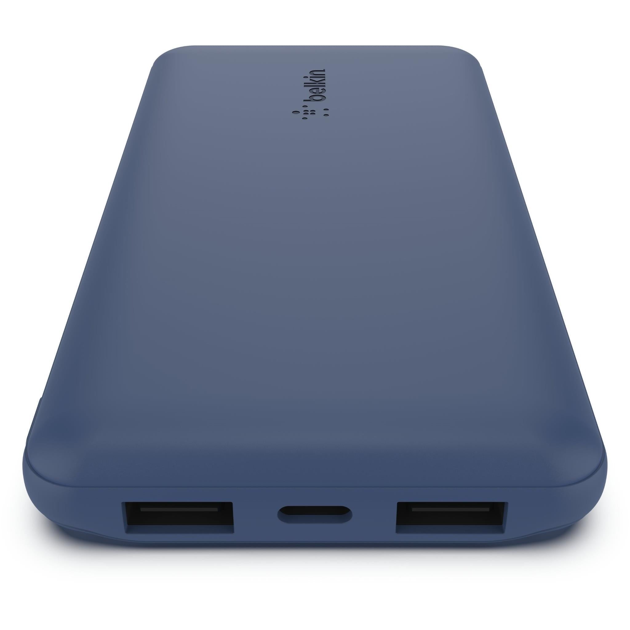 Belkin BoostUp Charge 10K 3 Port Power Bank with Cable (Blue)