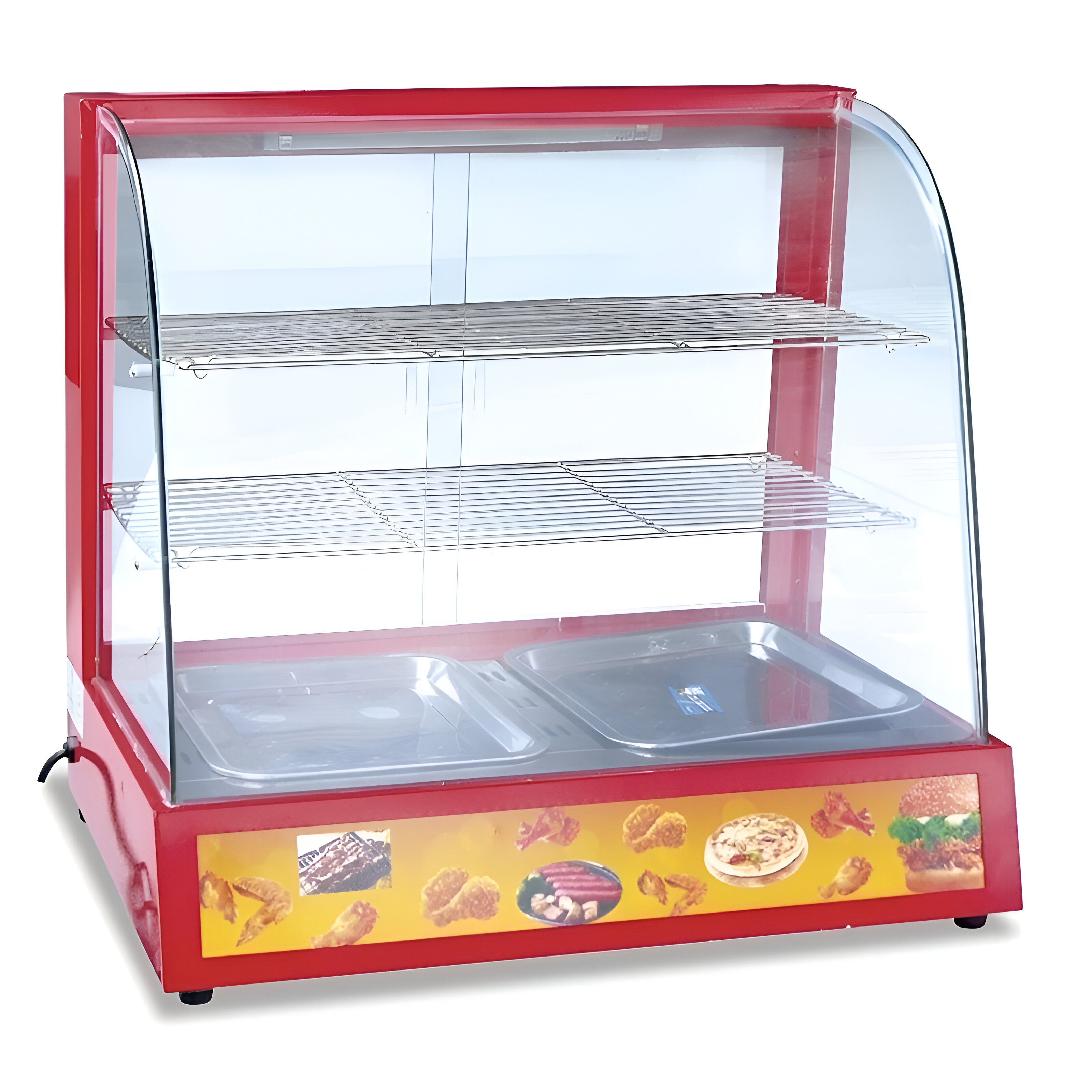 Commercial Electric Food Warming Glass Showcase Hotbar Pie Warmer Display Cabinet - 660mm