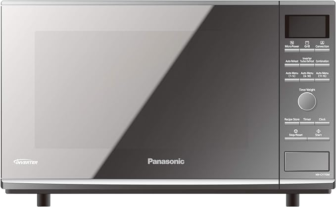 Panasonic 27L 1400W 3-in-1 Flatbed Convection Microwave Oven, Silver (NN-CF770M)