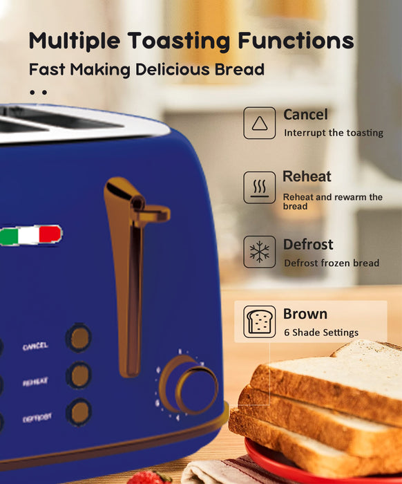 Cobalt blue clearance toaster