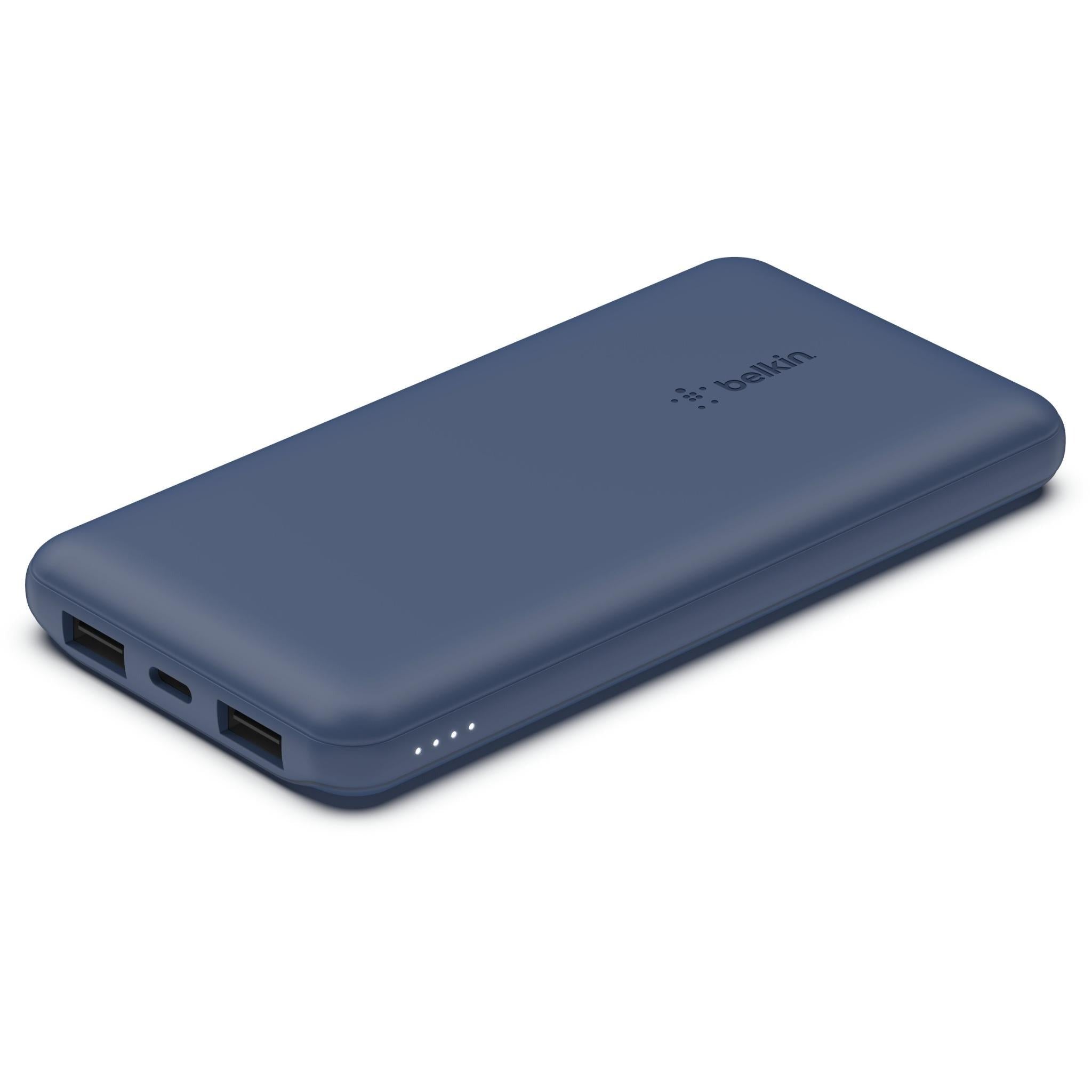 Belkin BoostUp Charge 10K 3 Port Power Bank with Cable (Blue)