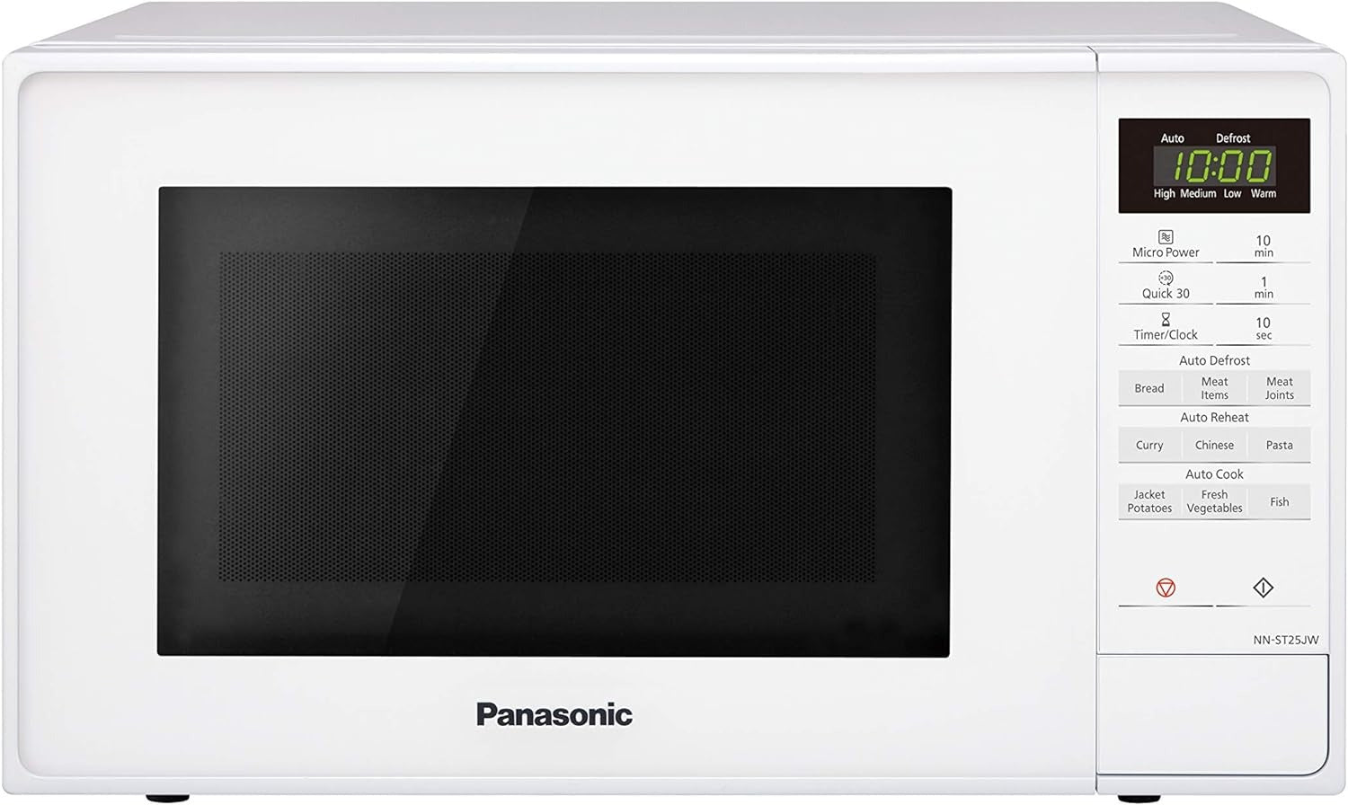 Panasonic 20L 800W Compact Microwave Oven White NN-ST25JWQPQ (EX DISPLAY)