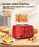 Vintage Electric 4 slice Toaster Red Stainless Steel 1650W