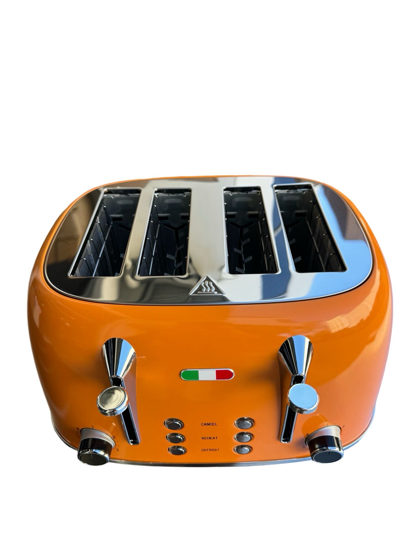 Vintage Electric 4 Slice Toaster Orange Stainless Steel 1650W