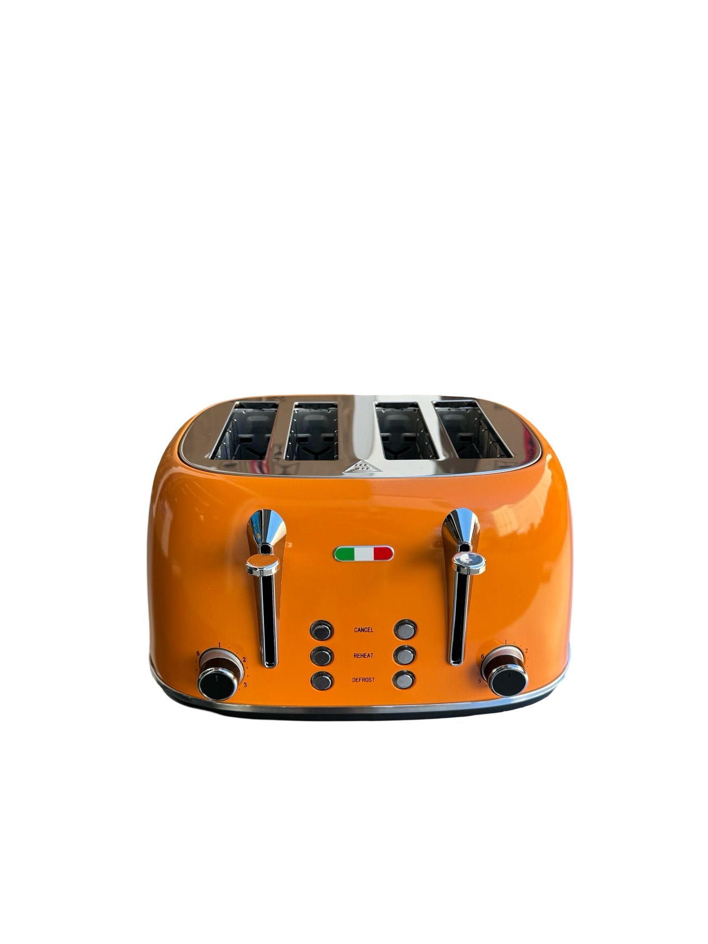 Vintage Electric 4 Slice Toaster Orange Stainless Steel 1650W