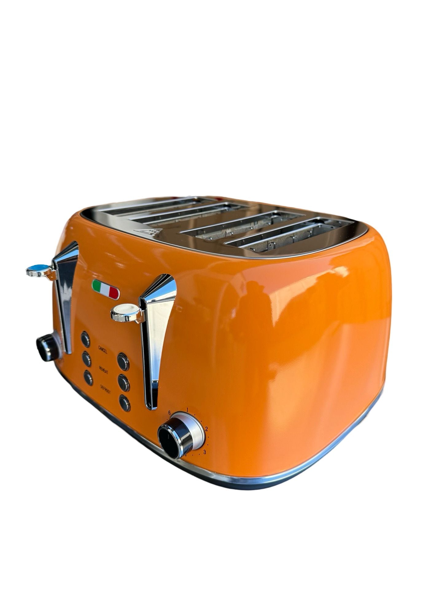 Vintage Electric 4 Slice Toaster Orange Stainless Steel 1650W