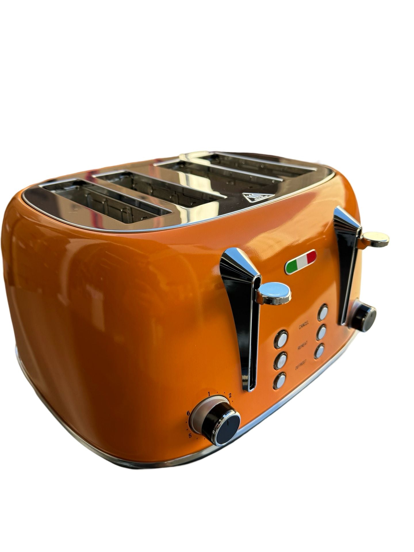 Vintage Electric 4 Slice Toaster Orange Stainless Steel 1650W