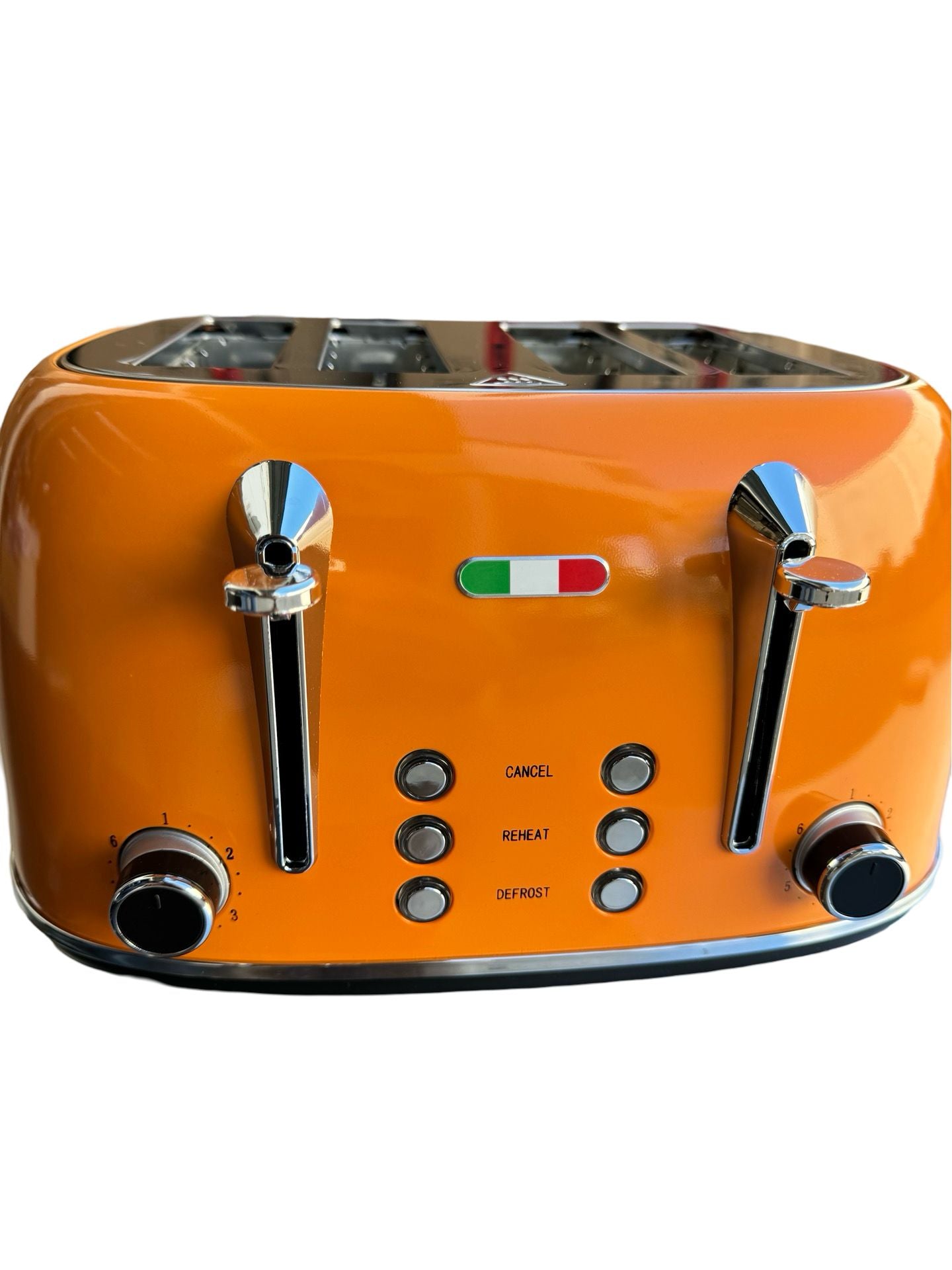 Vintage Electric 4 Slice Toaster Orange Stainless Steel 1650W