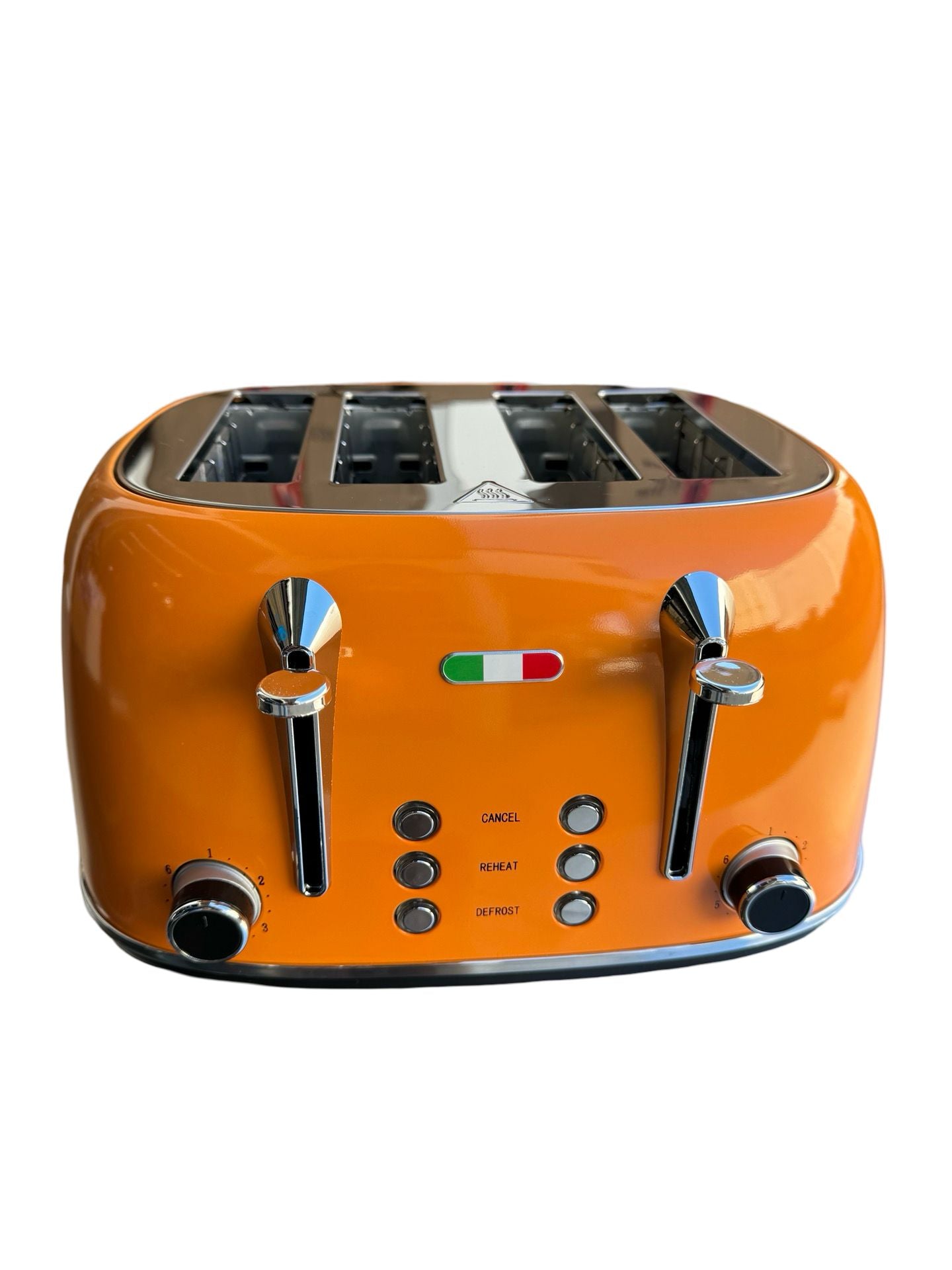 Vintage Electric 4 Slice Toaster Orange Stainless Steel 1650W