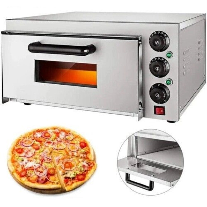 Commercial Pizza Oven Single Deck Countertop- Stone Base - Electric