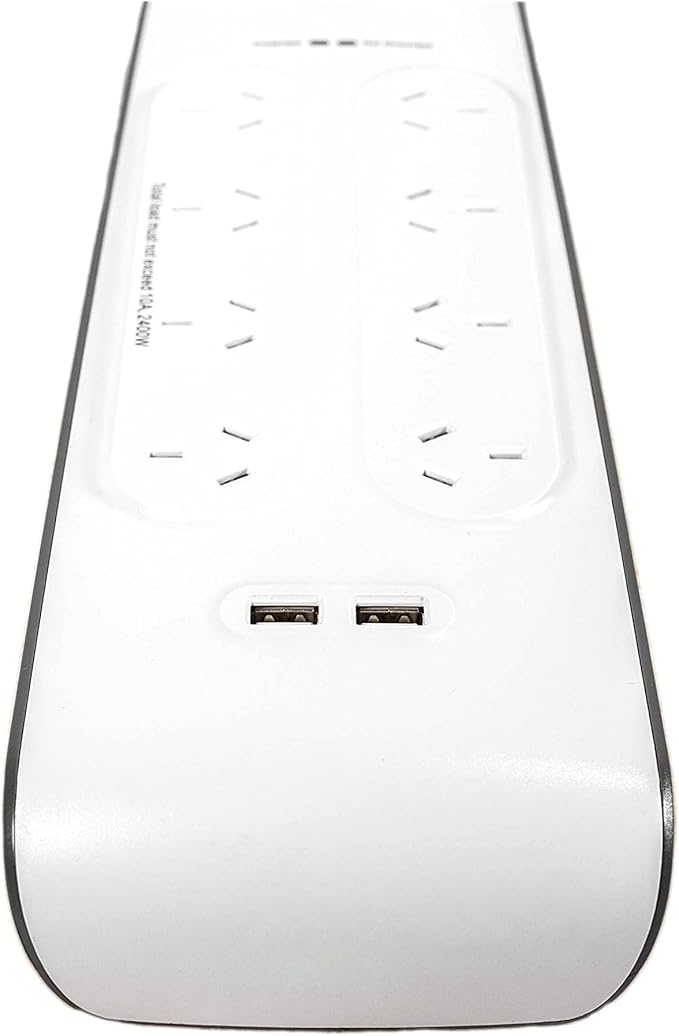 Belkin SurgePlus 8 Outlet 2 USB Surge Protector Powerboard- (EX DISPLAY) like NEW