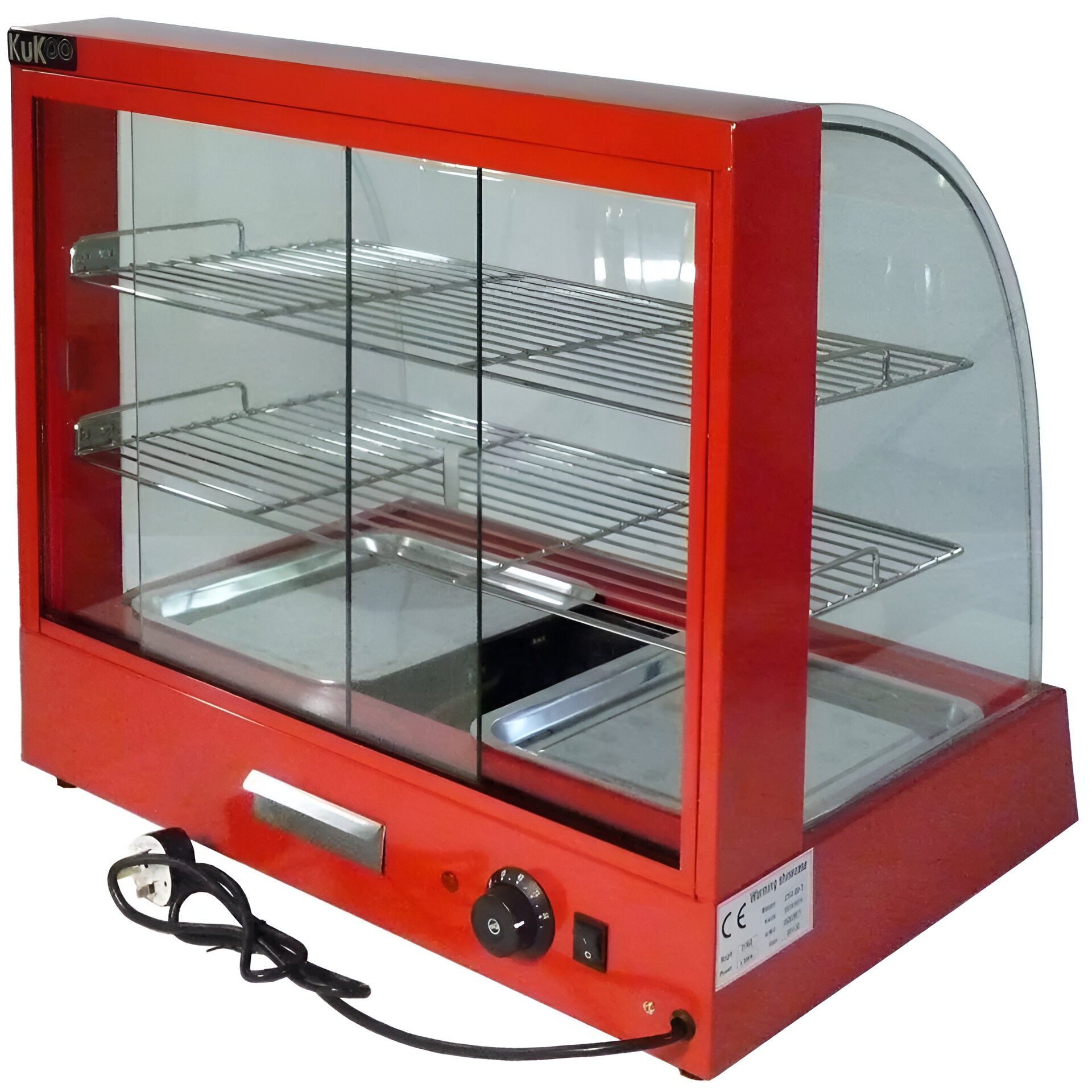 Commercial Electric Food Warming Glass Showcase Hotbar Pie Warmer Display Cabinet - 660mm