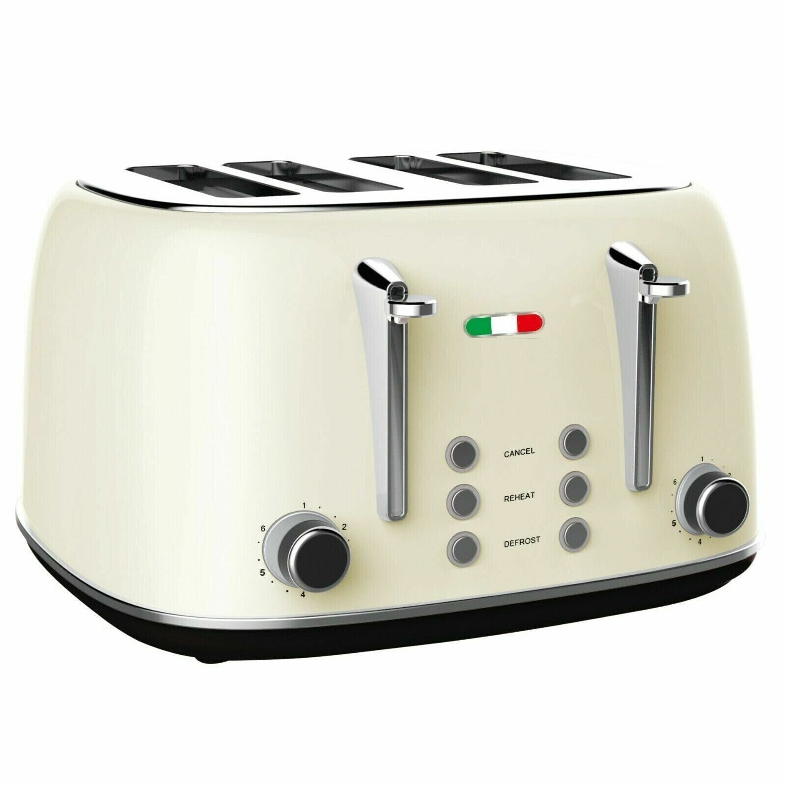 Vintage Electric 4 Slice Toaster CREAM Stainless Steel 1650W not DeLonghi  Stainless Steel 1650W