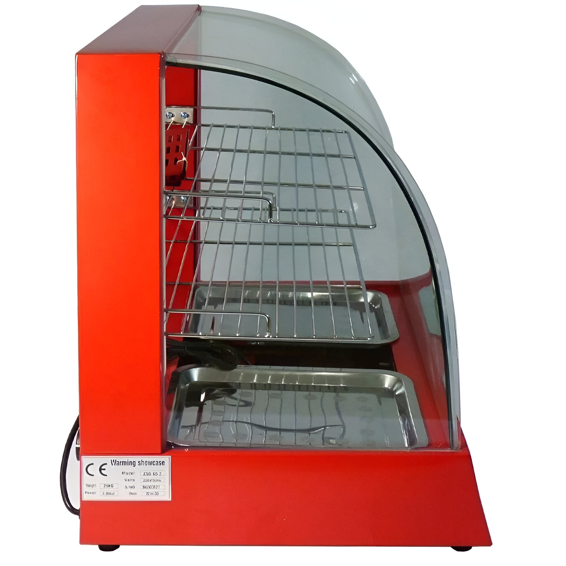 Commercial Electric Food Warming Glass Showcase Hotbar Pie Warmer Display Cabinet - 660mm