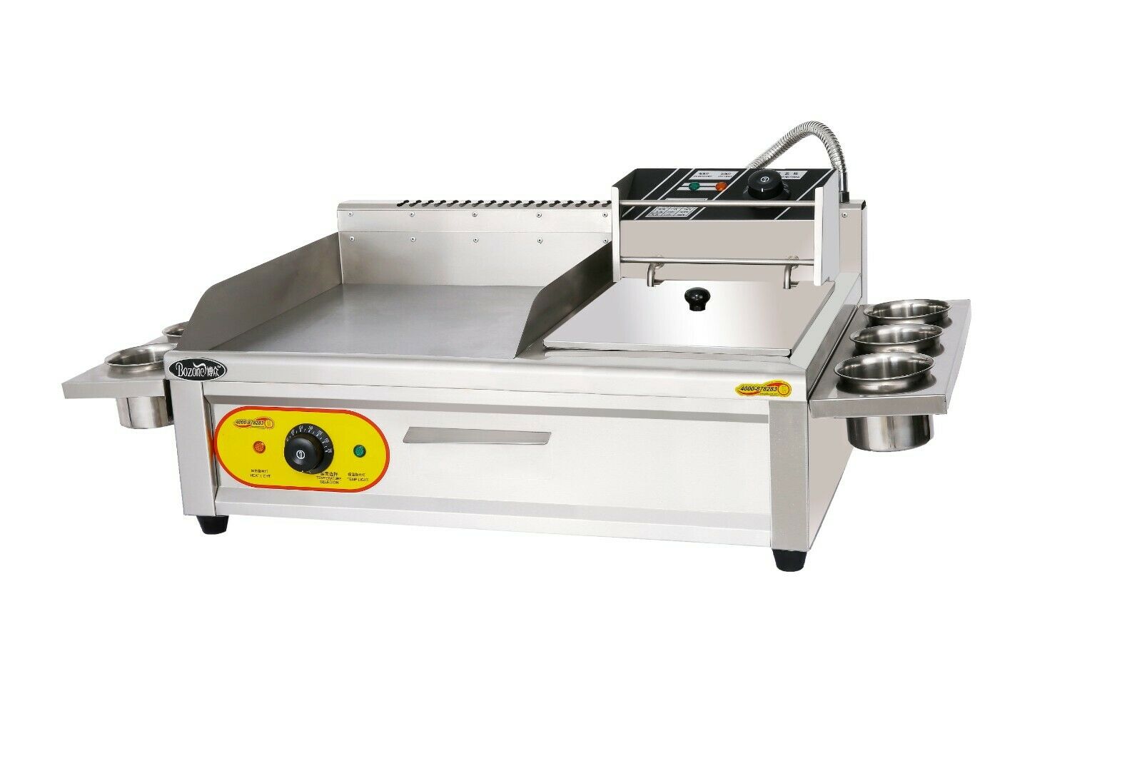 Griddle with shop deep fryer