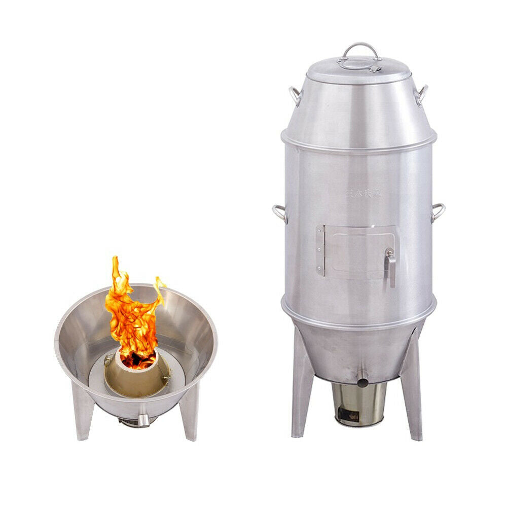 Charcoal BBQ Smoker Oven Tandoori Barbeque Roast Stainless Steel Commercial