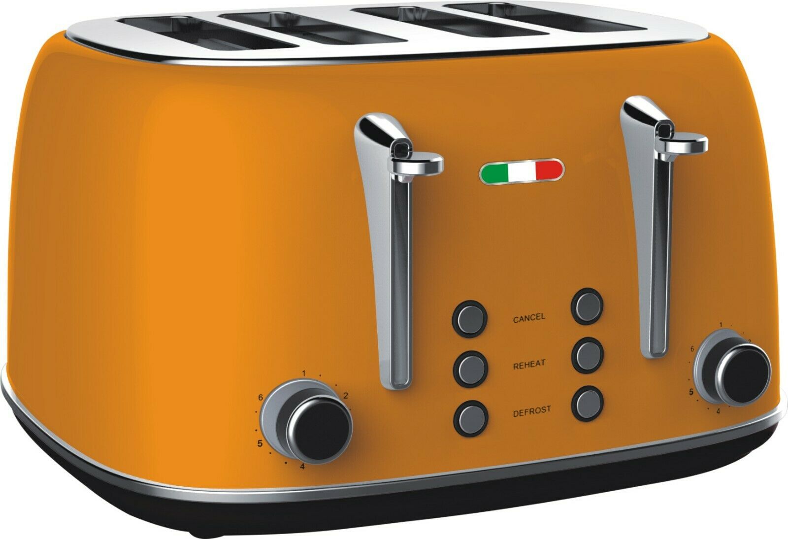 Vintage Electric Kettle and  4  slice Toaster Combo Orange Stainless Steel