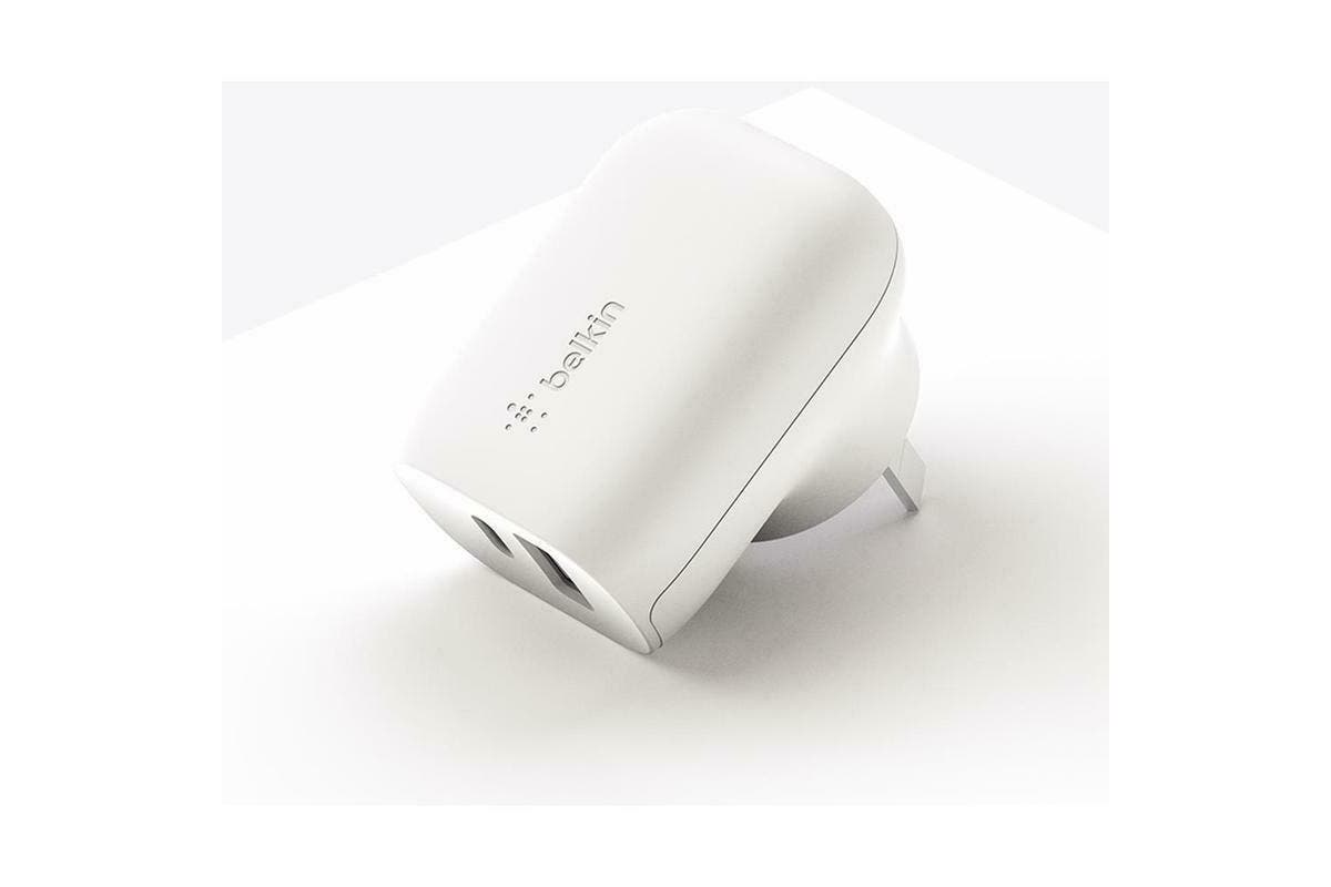 Genuine Belkin BoostUp 20W USB-C + 12W USB-A Dual Port Wall Charger WCB004AUWH